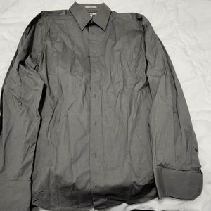 Express Mens dress shirt, Dark Grey, Size L